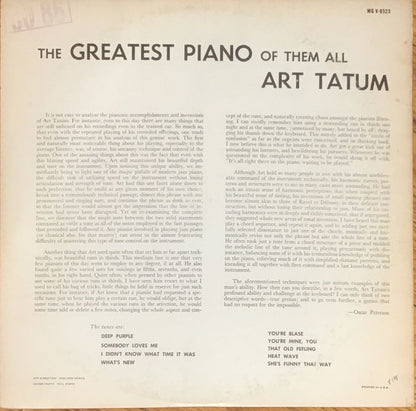 Art Tatum : The Greatest Piano Of Them All (LP, Comp)