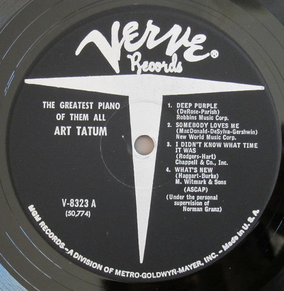 Art Tatum : The Greatest Piano Of Them All (LP, Comp)