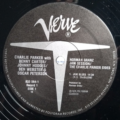 Charlie Parker With Benny Carter, Johnny Hodges, Ben Webster & Oscar Peterson : The Charlie Parker Sides -  Norman Granz Jam Session (2xLP, Comp, RE)