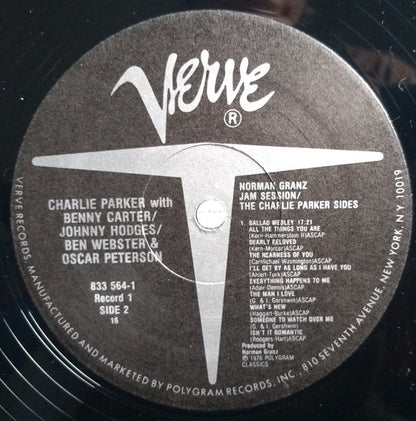 Charlie Parker With Benny Carter, Johnny Hodges, Ben Webster & Oscar Peterson : The Charlie Parker Sides -  Norman Granz Jam Session (2xLP, Comp, RE)