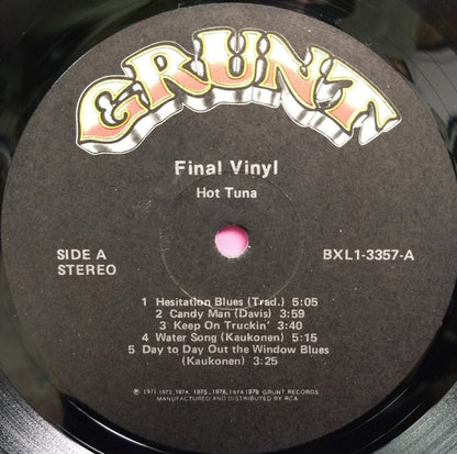 Hot Tuna : Final Vinyl (LP, Comp)