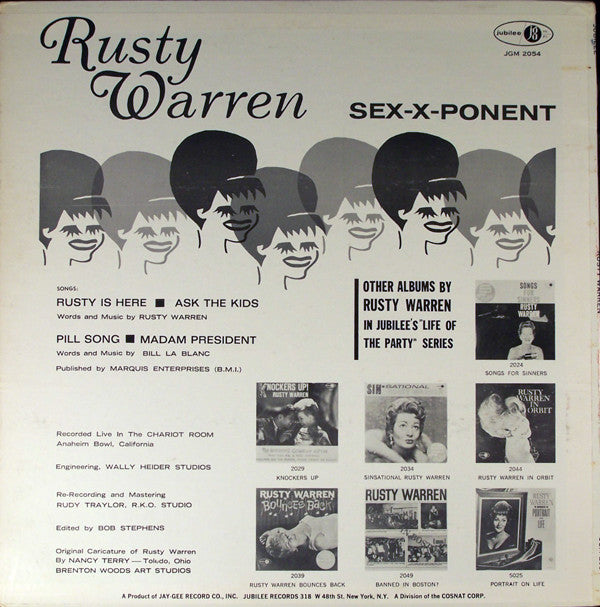 Rusty Warren : Sex-X-Ponent (LP, Album)