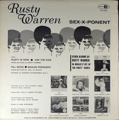 Rusty Warren : Sex-X-Ponent (LP, Album)