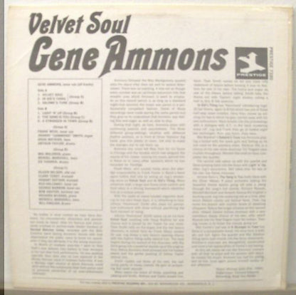 Gene Ammons : Velvet Soul (LP, Album, Mic)