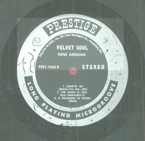 Gene Ammons : Velvet Soul (LP, Album, Mic)