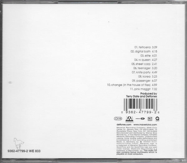 Deftones : White Pony (CD, Album, Enh, RE)