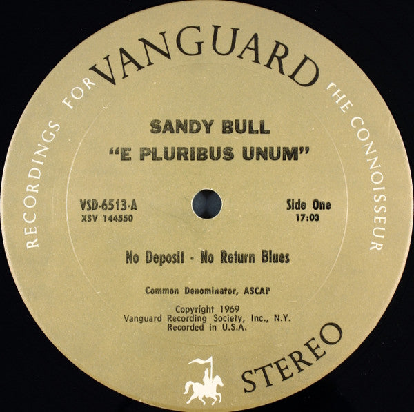 Sandy Bull : E Pluribus Unum (LP, Album, PIt)