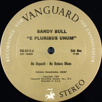Sandy Bull : E Pluribus Unum (LP, Album, PIt)
