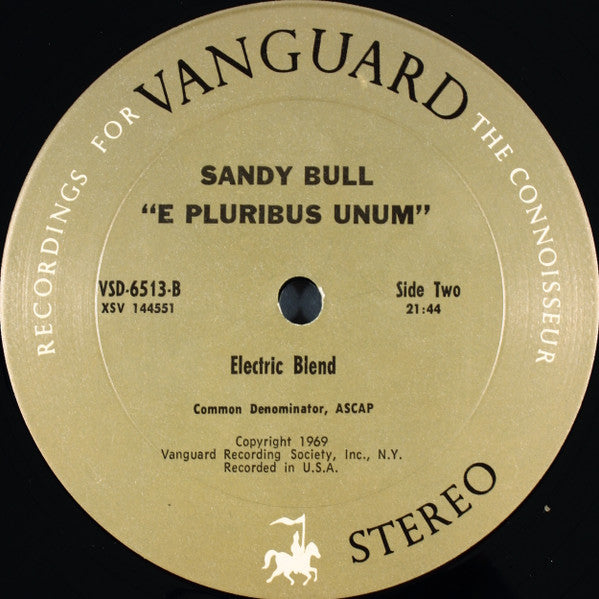 Sandy Bull : E Pluribus Unum (LP, Album, PIt)