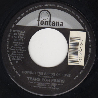 Tears For Fears : Sowing The Seeds Of Love (7", Single)