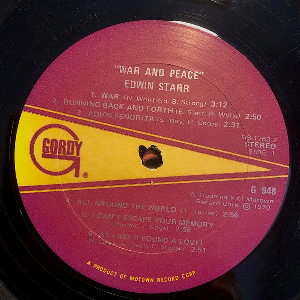 Edwin Starr : War And Peace (LP, Album)