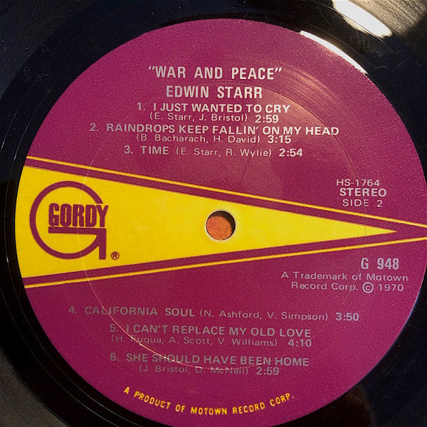Edwin Starr : War And Peace (LP, Album)