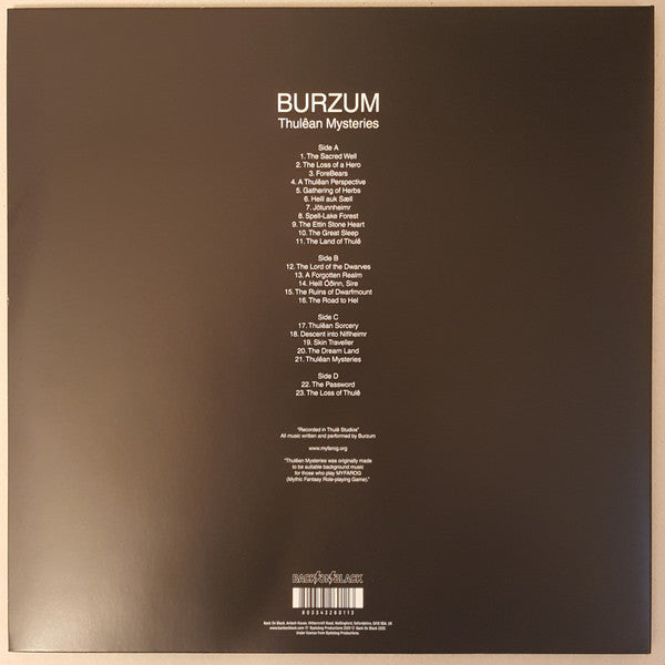 Burzum : Thulêan Mysteries (2xLP, Album, Ltd, Cle)