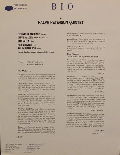 Ralph Peterson Quintet : V (LP, Album)
