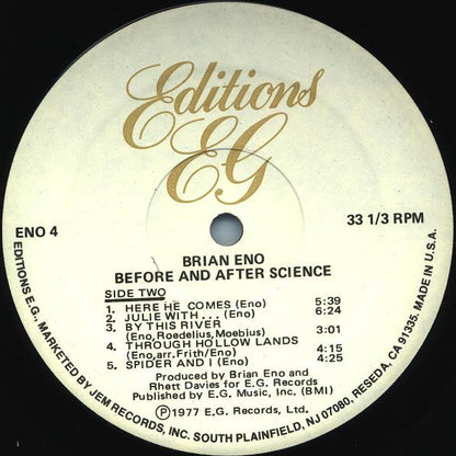 Brian Eno : Before And After Science (LP, Album, RE)