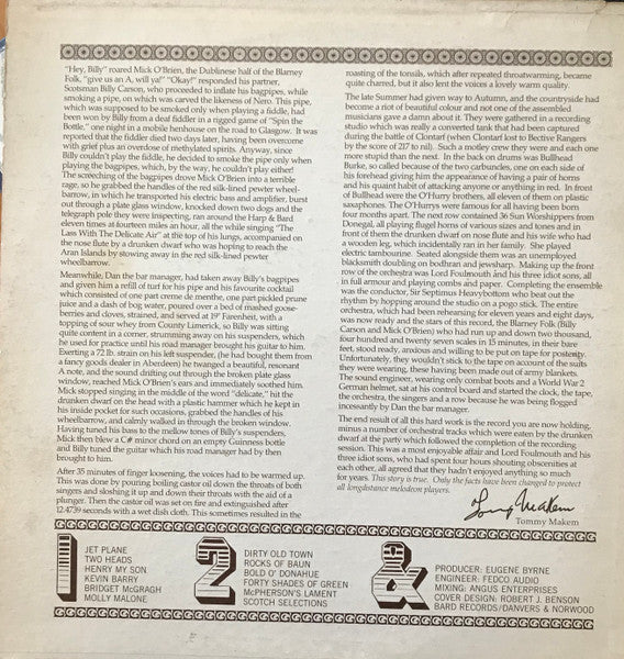 The Blarney Folk & Eugene Byrne : A Wee Bit Of Scotch, A Lot Of Blarney - Recorded Live At The Harp & Bard (LP, Album)