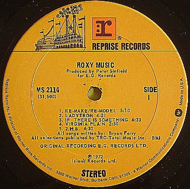 Roxy Music : Roxy Music (LP, Album, RE, Gat)