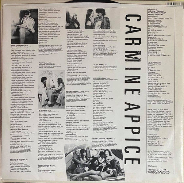 Carmine Appice : Carmine Appice (LP)