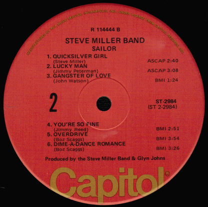 The Steve Miller Band* : Sailor (LP, Album, Club, RE, RCA)