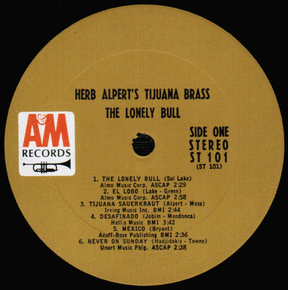 Herb Alpert & The Tijuana Brass : The Lonely Bull (LP, Album, RE, Pit)