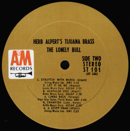 Herb Alpert & The Tijuana Brass : The Lonely Bull (LP, Album, RE, Pit)
