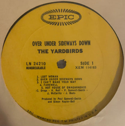 The Yardbirds : Over Under Sideways Down (LP, Album, Mono)