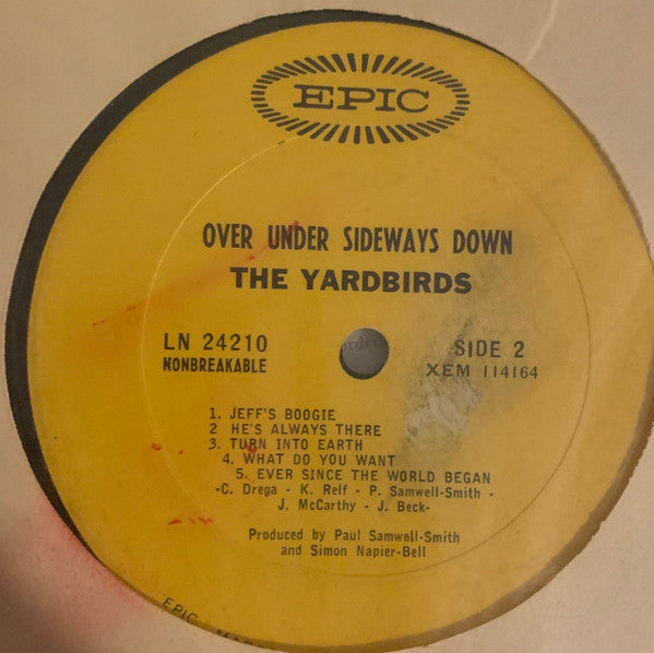 The Yardbirds : Over Under Sideways Down (LP, Album, Mono)