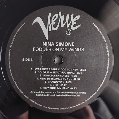 Nina Simone : Fodder On My Wings (LP, Album, RE, 180)