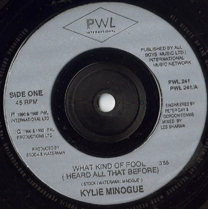 Kylie Minogue : What Kind Of Fool (7", Single)