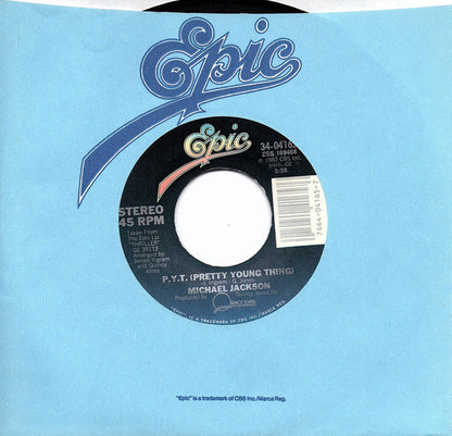 Michael Jackson, The Jacksons : P.Y.T. (Pretty Young Thing) / Working Day And Night (7", Single, Styrene, Pit)