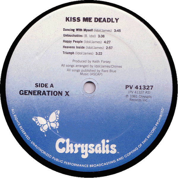 Gen X* : Kiss Me Deadly (LP, Album, Pit)