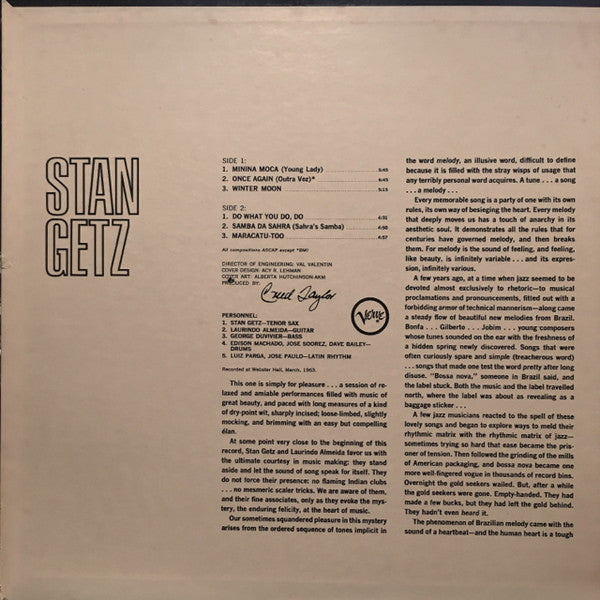 Stan Getz With Laurindo Almeida : Stan Getz With Guest Artist Laurindo Almeida (LP, Album, Gat)
