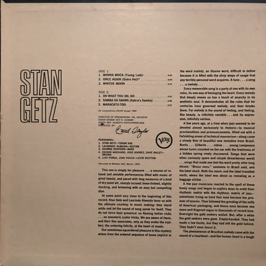 Stan Getz With Laurindo Almeida : Stan Getz With Guest Artist Laurindo Almeida (LP, Album, Gat)
