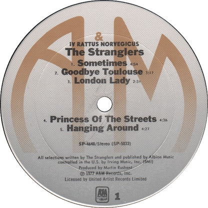 The Stranglers : IV Rattus Norvegicus (LP, Album, Pit)
