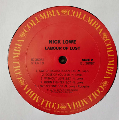 Nick Lowe : Labour Of Lust (LP, Album, Pit)
