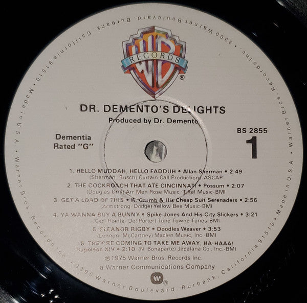 Dr. Demento : Dr. Demento's Delights (LP, Comp, RP, Win)