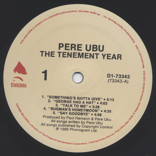 Pere Ubu : The Tenement Year (LP, Album)