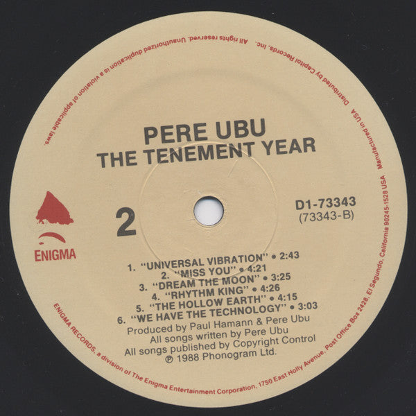 Pere Ubu : The Tenement Year (LP, Album)