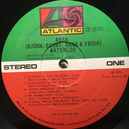 ABBA (Björn, Benny, Anna & Frida)* : Waterloo (LP, Album, PR)