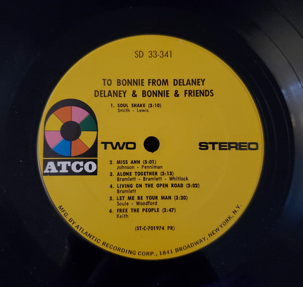Delaney & Bonnie & Friends : To Bonnie From Delaney (LP, Album, PR)