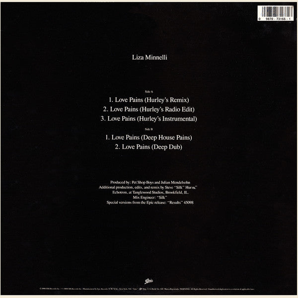 Liza Minnelli : Love Pains (12")