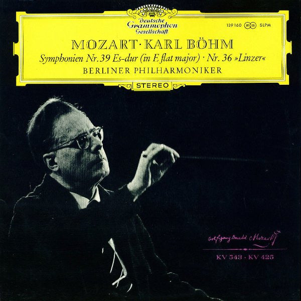 Mozart* • Karl Böhm, Berliner Philharmoniker : Symphonien Nr. 39 Es-Dur • Nr. 36 »Linzer« (LP)