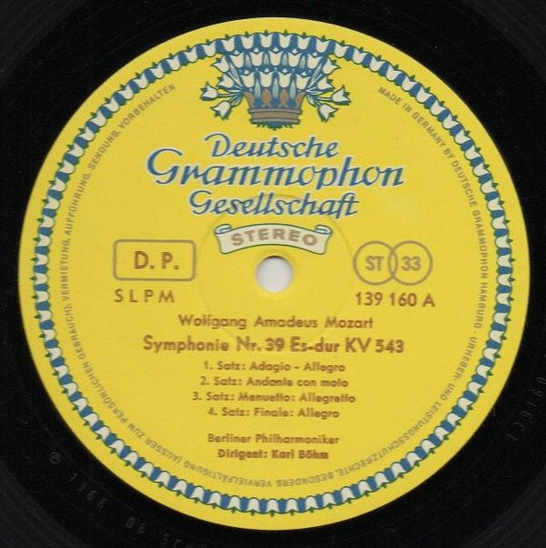 Mozart* • Karl Böhm, Berliner Philharmoniker : Symphonien Nr. 39 Es-Dur • Nr. 36 »Linzer« (LP)