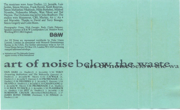 Art Of Noise* : Below The Waste (Cass, Album)