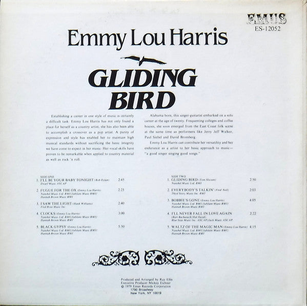 Emmy Lou Harris* : Gliding Bird (LP, Album, RE)