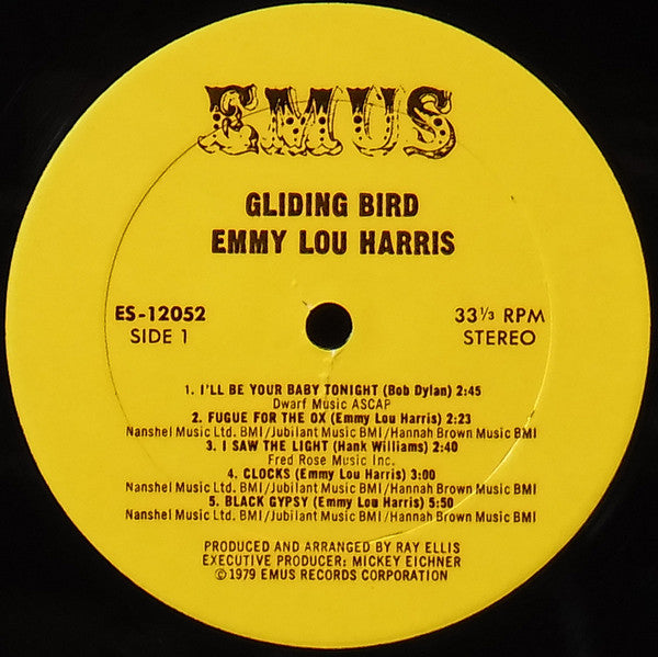 Emmy Lou Harris* : Gliding Bird (LP, Album, RE)
