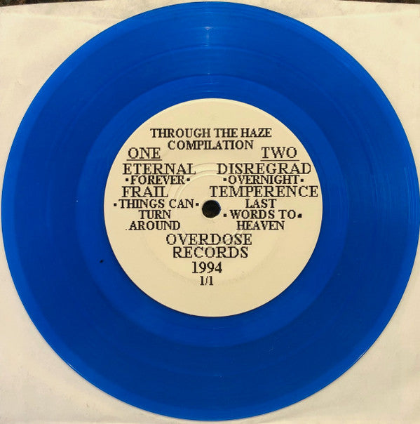 Various : Through The Haze (7", Comp, Blu)