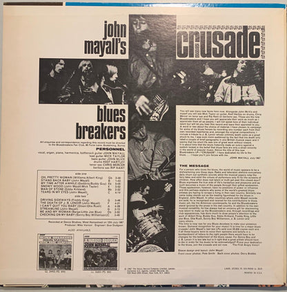 John Mayall's Bluesbreakers* : Crusade (LP, Album, Pit)
