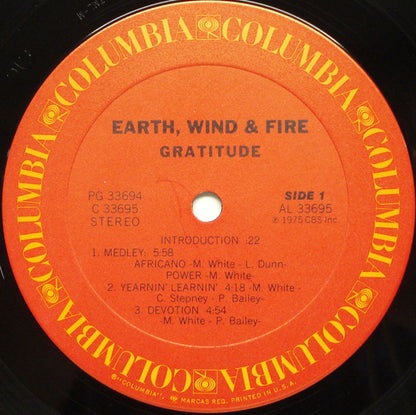Earth, Wind & Fire : Gratitude (2xLP, Album, Pit)