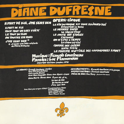 Diane Dufresne : A Part De D'Ça, J'Me Sens Ben / Opéra Cirque (LP, Album)